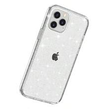 Capa Glitter para iPhone11 12 13 14 14 15 16 Full Protect, Silicone Transparente, Capa Traseira Dura - Transparente - Visão 5