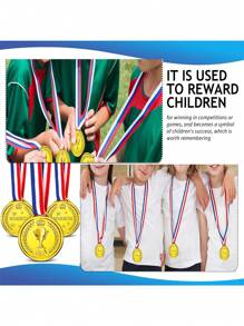 1/5/10/20/30Pieces Plastic Gold Winner Award Medals Bulk For Sports, Games Competitions , Party Favors And Decorations(Trophy Pattern) - Trophy Medal - View 5