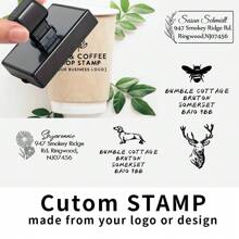 Timbro personalizzato di grandi dimensioni con logo, grafica, nome, data di anniversario, indirizzo, ritratto, animale domestico, multifunzionale, compatto, riutilizzabile, senza ferro, colorato, carino, divertente, kawaii, moderno, cartone animato, unico, personalizzato, timbri autoinchiostranti personalizzati, regali personalizzati per donne/uomini, regali ideali per lui, lei, amici, famiglia, lavoratori, per la scuola, per l'attività/lavoro/ufficio, stampa grafica