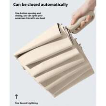 Customized Fully Automatic Retractable Umbrella, A Sun - Protection Magic Tool With UPF50+. Suitable For Both Sunny And Rainy Days. Automatic And Convenient: It Has A Fully Automatic Retractable Function. Summer Cooling,Beach,Travel