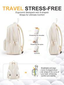 Large Capacity Laptop Backpack Fit 15.6Inch Laptop/Tablet, School Backpack Bookbag With Mulit Pockets, Water-Repellent Travel Bag, Lightweight Computer Backpack, Clean Design Backpack For Boy Girl, Sleek For Travel, Business Casual Or College, Gift For Boys & Girls