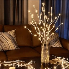 1个20颗LED灯珠的DIY白色桦树枝灯，电池供电，花瓶树枝装饰灯，节日氛围装饰，仙女灯串，柳枝灯，适用于家居卧室壁炉室内外装饰 - 多色 - 查看 4