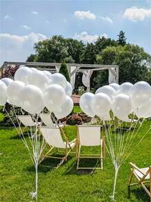 10/30/50/100pcs Pearly White Latex Balloons, 5-18 Inch, For Birthday Party, Wedding, Bridal Shower, Anniversary, Bachelorette Party, Decoration, Photography