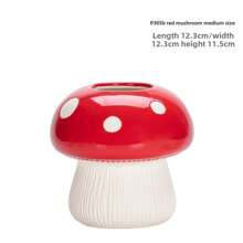 1pc Creative Resin Mushroom Shaped Vase Ornament Home Decorative Craft For Furniture Desktop Decoration
