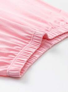 Balabala Set Piyama Pendingin Gadis Muda, Pakaian Tidur Musim Panas yang Lembut & Bernapas - nada merah muda - View 8