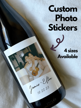 Personalized Wine Bottle Labels With Photo - Custom Engagements, Birthdays (21st 25th 30th 50th), Anniversaries Gift Idea For Couples - Reusable DIY Design, Easy Upload & Fast Shipping (1-Pack/3 Packs/5 Packs),Multi-Functional, Ornamental,Reusable,Exquisite,Stylish,High-Quality,Colorful,Modern,Custom,Personalized,Unique,Home Refresh,Customized Stickers,Warm Ambience, Autumn Home Refresh, Xmas Decoration,Home Harmony,Chic Design