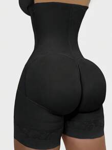 1 Pc Women High Waist Shapewear Bottoms,Colombian Butt Lifting And Tummy Control Short,Slimming,Flat Belly ,Flat-Angle Shaping Panties,Jumpsuit,Anti-Slip,Body Shaper Leggings,Tight-Fitting,Zipper,Hooks ﻿ - Black - View 4