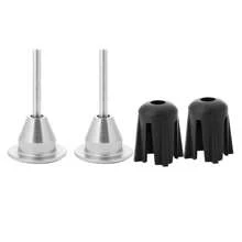 1 Pair Aluminum Alloy Bike Bicycle Handlebar Grip End Cap Plug Stopper Accessory(Titanium) - As Shown - View 7