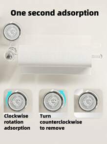 1pc Suction Cup Kitchen Towel Holder, For Home Use, No Drilling Required, Maximizes Countertop Space