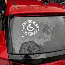 1PC Not All Disabilities Are Visible Car Stickers, Vinyl Handicap Signs Window Decal, Disable Symbol Suitable For Anyone With Disabilities - one-size - View 6