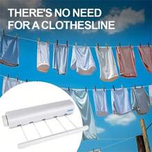 Collapsible Clothes Drying Rack, 4/5 Bars - Wall Mounted, Durable Plastic, Includes Towel Bar And Hooks, Portable Plastic Hanger, Laundry Rack