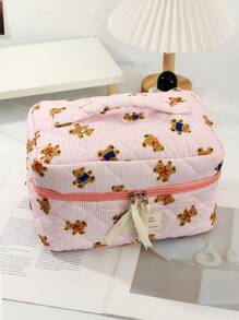 1PK 红色爱心化妆包旅行背包护肤品收纳包化妆包内衣收纳包卫生巾包必备旅行收纳套装，包装盒套装，行李收纳包，靠垫有线耳机，耳塞，耳机，充电器，口红，化妆品，香水，护肤品化妆品，家居装饰，适合妈妈，学生，女士，钥匙，节日礼物