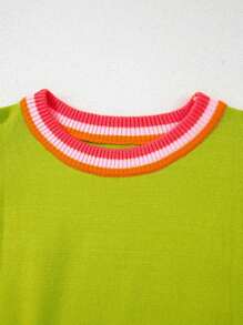 CILKOO Áo tank top thể thao dệt kim chấm bi phối màu dành cho nữ, kiểu dáng thường ngày mùa hè. - Màu Mù tạt vàng - Xem 8