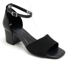 Summer Fashion Versatile Minimalist High Heel Sandals - Black - View 4