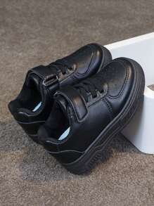 1 Pair Infant/Toddler Outdoor Versatile, New Style, Soft-Sole, All Season, Suitable For Sports, Play, And Daily School Wear, Fashionable Casual Thick-Sole Sneakers