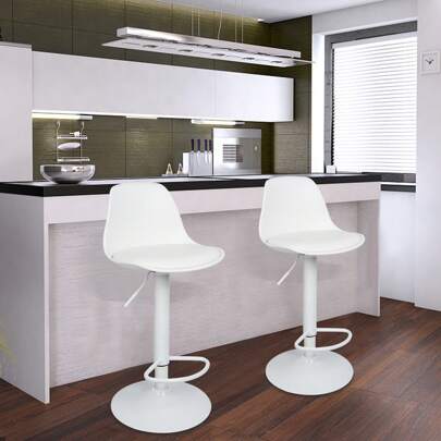 Juego de dos sillas de bar, taburete de bar moderno, taburete alto con cajones a juego, silla de cocina giratoria ajustable