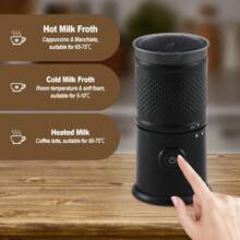 CLIPOP Milk Frother Electric, 3-In-1 Automatic Frother And Milk Steamer, 300ml, Electric Milk Steamer, Auto Shut-Off, Hot And Cold Foam Maker For Coffee, Latte, Cappuccino, Chocolate