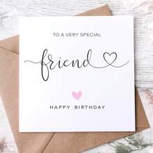 For Him, Happy Birthday Funny Greeting, Funny Birthday Cards, Special Friend Birthday Card, Happy Birthday, Pink Heart Age Card For Her, Birthday Gift For Good Friends - Multicolor - View 2