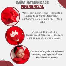 Saída Maternidade Vermelha Feminina Poá Vermelha Charmosa