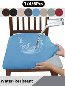 Super Elastic Chair Cushion Covers,Water-Resistant Chair Seat Cover,Dust-Proof & Dirt-Resistant,Suitable For Dining Chairs,Offices And Home Decor,Washable Protective Cover For Dust Prevention,Suit For Dining, Hotel,Home Benches,Universal Milk Silk Chair Seat Cover,Chair Covers For Dining Chairs,Dining Chair Covers,Dining Room Chair Covers,Seat Covers For Chairs,Kitchen Chair Covers,Dining Chair Seat Covers Set Of 1, 4, Or 6 - Monochrome - View 10