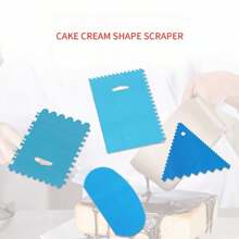 1pc Stainless Steel Cake Scraper, 4-Sided Cake Leveler Baking Tool, Kitchen Gadget, Cooking Accessory