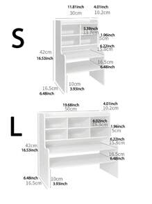 多层桌面储物架 - PVC 泡沫板材料杂物收纳架，用于数据线、笔、家庭整理器，适用于桌面、办公室、梳妆台、卧室、家庭、宿舍和学校 - 彩色 - 查看 10