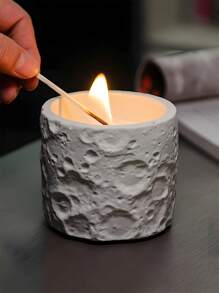 Moule en silicone pour fabriquer des bougies parfumées, des pots à succulentes et autres articles de décoration d'intérieur. Texture de pierre spatiale, style nordique minimaliste. Convient pour la cire de soja, le ciment, le gypse - moule en silicone blanc - Voir 7