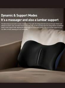 PHILIPS Waist Massager Office Home Car 3-In-1 Use-Blue 3D Airbag Pressure Massage Gentle Support And Hugging Lumbar Care C-Shaped Ergonomic Wrap- Around Design