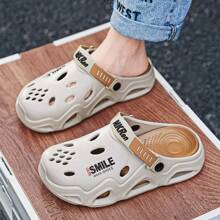 2025 New Summer Men's Slip-On Sandals, Open-Toe Breathable Waterproof Slippers For Driving, Beach Use - Khaki - View 5