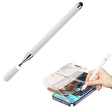 Caneta Stylus 2 em 1 Toque Celular E Tablet Ponta Borracha iPad Caneta de Tela Touch Celular - Branco - Visão 1