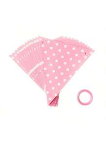 1 Set de 12 piezas de Banderines de papel con lunares y triángulos con 1 rollo de 5m de cuerda de colores, decoración de guirnalda para el hogar, lugar de celebración, cumpleaños, boda, decoración de la habitación, decoración del jardín, decoración de boda, decoración del hogar, regalo de fiesta, pancarta de tapiz, decoraciones de cumpleaños, decoraciones de fiesta