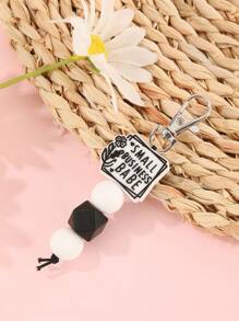 1pc Heart Shaped Cute Silicone Keychain, Valentine's Day Gift - Multicolor - View 3