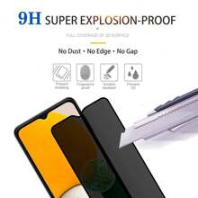 2 Pieces Mica Privacy Tempered Glass 9d For IPhone - Dark Grey - View 4