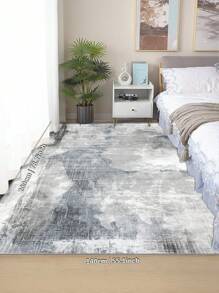 1 件灰色现代简约地毯，1000g/M² 水晶天鹅绒矩形地毯，防滑可洗短绒软地毯，适用于客厅、卧室、厨房、餐厅、办公室，适合所有季节