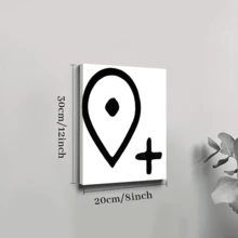 1Pc Framed Canvas Poster, Add Pin Alt Wall Art Canvas Paintings, Ideal Gift For Bedroom Living Room Corridor, Wall Art, Wall Decor, Winter Decor, Room Decoration