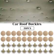 50 pièces Kit de boutons de réparation de pavillon de toit automobile, rivets pression universels pour fixation du toit de voiture, avec outil d'installation, convient à toutes les voitures - Multicolore - Voir 23