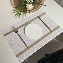Kit 4/6/8 Placemat Set With Luxury Gold Cord 45x30cm - White - View 3