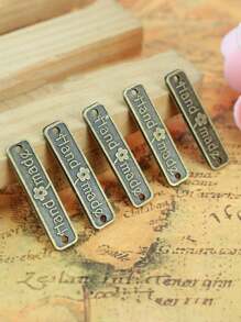 10Pcs Metal Vintage Label DIY Bag Clothes Hat Sewing Label Clothing Accessories Retro Silvery Bronze Alloy Label Bag DIY Accessories Hand Made Letter Labels Buttons Alloy Pendant Tags Button For DIY Jewellery Making Sewing Clothing Decoration,Metal Buttons Label Charm Pendant DIY Craft Handmade Making Accessories Craft Decorations Handmade Clothing Accessories Decor DIY Handmade Clothes Labels,DIY Jewelry Accessories Pendant - Multicolor - View 6