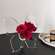 1 件北欧风格蝴蝶花卉玻璃花瓶，创意艺术相框花瓶，透明花架，卧室装饰高端客厅装饰 - 彩色 - 查看 1