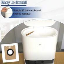 10 Pack Vacuum Cleaner Bags For Dreame D10 Plus / D10s Plus / Z10 Pro / L10 Plus Robot Vacuum Cleaner, RLS3D Dust Collection Bag - White+Yellow - View 4