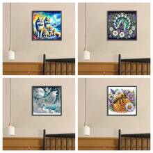 Kits de pintura de diamantes 5D con animales y flores, cristales especiales redondos, artesanía en mosaico para decoración del hogar, ideal para uso personal y de regalo