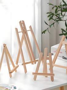 1 pieza Caballete de escritorio de madera sin terminar de 11.81/15.75/19.69 pulgadas - Sin pintura ni olor, adecuado para arte de lienzo, manualidades de escritorio, caballete de lienzo portátil, también funciona como soporte para teléfono/tableta, arte y dibujo para adultos, caballete de exhibición de pintura para principiantes, estudiantes, escuelas, bodas, soporte para tarjetas de fiesta de cumpleaños