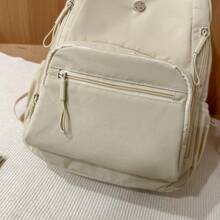 2025 New Lightweight Waterproof Nylon Large Capacity Simple Commuting Cross-Border Ladies Backpack
