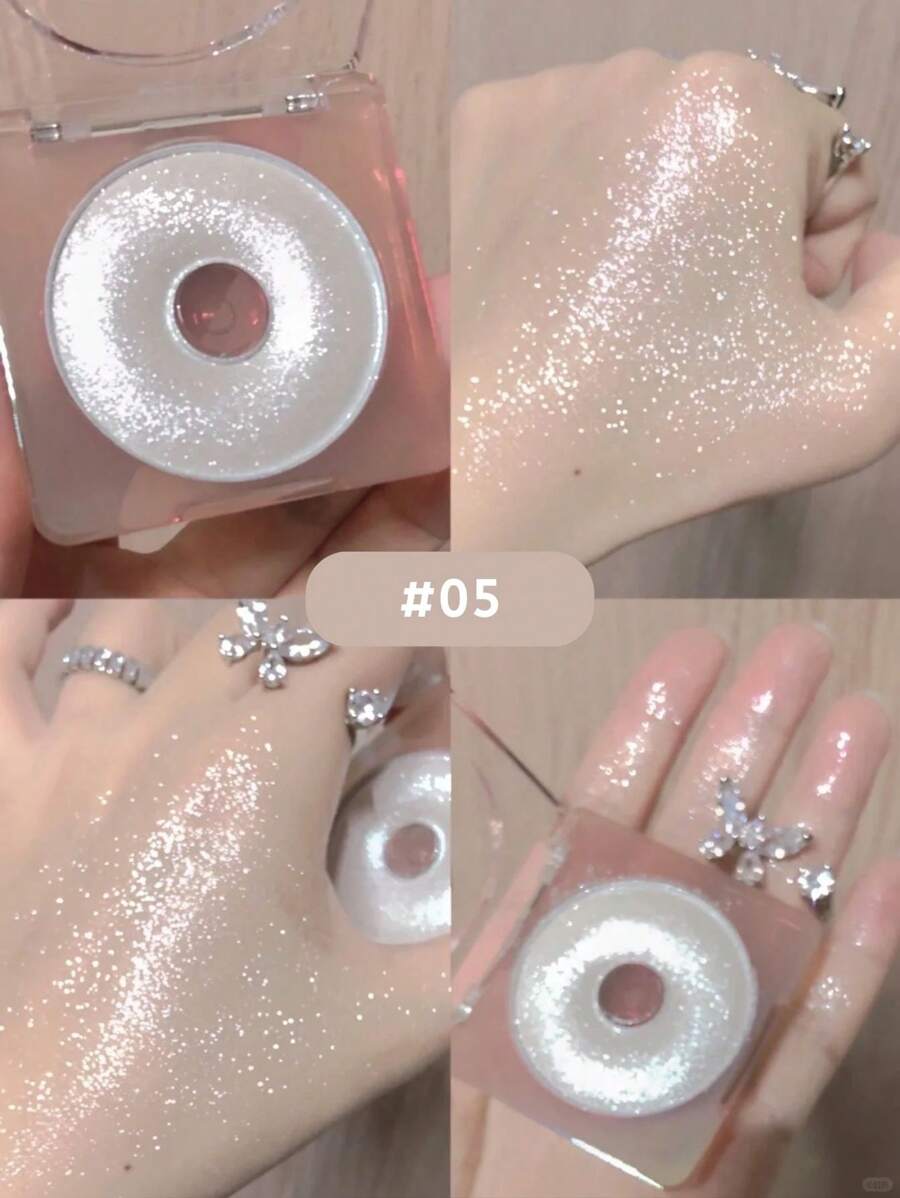 JUDYDOLL Highlight Powder - Radiant Diamond-Shaped Holographic Powder, Matte Finish, Face & Body Shimmer, Limited Edition, Unique Gift For Friends, Girlfriend, Wedding Essentials, Wedding Guest, Bachelorette Party, Natural Makeup, Sweet Makeup, Blood Makeup, Date Makeup - #05 - Xem 1