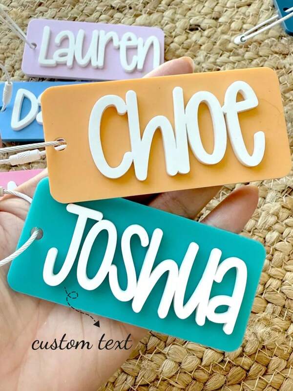 Custom Backpack Name Tag, Acrylic Keychain, Personalized Acrylic Name Tag, Diaper Bag Label, Lunch Box Label, Luggage Label,School Supplies,Back To School,School Gift,For Office,For School,For Classroom,For Teacher Gifts,For University,For Colleague,For Dorm Rooms,For Teacher,For Boys And Girls,For Teenagers,Junior High School Students,Middle School Students,High School Senior High School Students,College Students,University Students,Freshman,Sophomore,Underclassmen,Durable,Colorful,Cute,Adorable,Funny,Kawaii,Y2K,Stylish,Unisex,Casual,Custom,Personalized,Unique,Customized,Ideal Gifts For Him,Ideal Gifts For Her,Her,Boyfriend,Girlfriend,Family,Friends