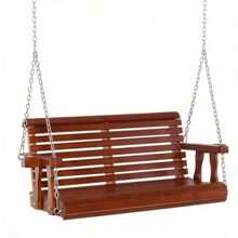 2-Seater Hanging Porch Swing, Outdoor Patio Swing Chair Seat