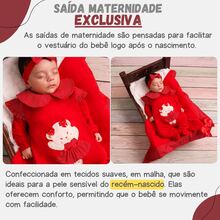 Saída Maternidade Vermelha Feminina Poá Vermelha Charmosa