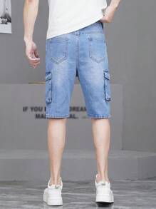Teen Boy Straight-Leg Mid-Length Denim Shorts