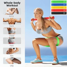 1pc Resistance Bands For Working Out, Exercise Bands Resistance Bands Set With 5 Resistance Levels, Multi-Colored Workout Bands For Indoor And Outdoor Fitness, Leg Strength Training, Rehab, Yoga