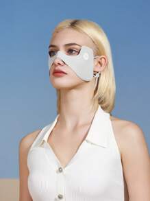 1pc GOLOVEJOY Summer Solid Color Versatile Face Cover, UV Protection, Eye Shaded, Sweat-Absorbent, Breathable, Ice Silk Face Cover - Unisex, Suitable For Cycling, Driving, Outdoor, Sunblock, Sports - Multicolor - View 5